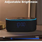 Odokee Wireless Charging Alarm Clock Radio: Qi Certified Fast Wireless Charger for iPhone Samsung - 10W Stereo Bluetooth Speaker - Dimmable Digital Clock with FM Radio for Bedroom Black
