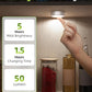 EZVALO LED Puck Lights, Rechargeable Battery Touch Light, 2.5'' Mini Tap Lights, Wireless Closet Light, Under Cabinet Lighting, 3 Color Temps, Sitck On Lights for Kitchen,Closet,Pantry,Shelves(2 Pack)