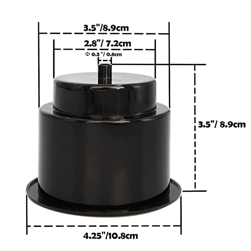 Yuanhe Black Plastic Cup Drink Holder Insert with Drain for Marine Boat RV Camper, 4PCS