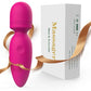 Mini Handheld Massager – Waterproof Cordless Personal Massager with 10 Vibration Modes for Back, Neck & Body (Rose Red)