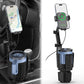Wireless Car Charger Phone Mount Cup Holder, 3 in 1 15W Fast Charging Auto Clamping Cup Holder Expander for Car, Phone Holders for Your Car CupHolder Wireless Charger Compatible for All Smartphones