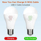 Neporal MagicGlow Rechargeable Light Bulbs with Remote, 3 Colors Shift + Stepless Dimmable Battery Powered LED Bulbs, USB Rechargeable, A19 Emergency LED Light Bulbs, 15W, Up to 24 Hours