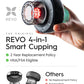 REVO The Original 4-in-1 Smart Cupping Therapy Massager, Red Light Therapy for Targeted Pain Relief, Knots, Aches, Muscle Soreness, Circulation & Tighter Skin, Portable Cupping Kit