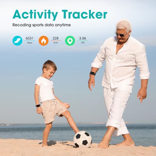 Pedometer Watch Senior Friendly No App No Phone Required, Fitness Tracker | Step Counter, Heart Rate Monitor, Blood Oxygen Monitor, Sleep Tracker, Alarm Clock, Stopwatch, Fitness Tracker, Waterproof