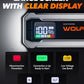 WOLFBOX 4000A Jump Starter,12V Car Battery Jumper Starter Portable with 65W Quick Charger,LED Display,88.8Wh Booster Jump Box Pack (10L Gas 10L Diesel Engine) with LED Light,Jumper Cables, MV24