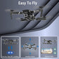 MOCVOO Drone With 1080P Camera for Adults Beginners Kids, Foldable RC Quadcopter, Toy Drones Gifts, FPV Drone Video, 2 Batteries, Carrying Case, One Key Start, Headless Mode, Waypoints fly, 360° Flips