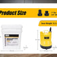 Tankless Water Heater Flushing Kit Includes 1/6HP Submersible Sump Pump with Two Adapters & 3 Gallons Pail with Bucket Lid Opener & Two 1/2” Dia X 6’ PVC Hoses with Washers