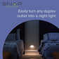Single - SnapPower GuideLight [For Duplex Outlets] - Replaces Plug-In Night Light - Electrical Receptacle Wall Plate With LED Night Lights - Auto On/Off Sensor - (Duplex, White)