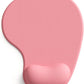 Office Mousepad with Gel Wrist Support - Ergonomic Gaming Desktop Mouse Pad Wrist Rest - Design Gamepad Mat Rubber Base for Laptop Computer -Silicone Non-Slip Special-Textured Surface (01Pink)