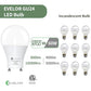 GU24 LED Light Bulb,60 Watt Equivalent Daylight White 5000K,Non-Dimmable,Efficient 9W,800 Lumens Twist and Lock 2 Prong Light Bulbs,15000 Hours,Ideal for Kitchen,Living Room,Bedroom, 4-Packs