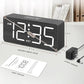 DreamSky Wooden Digital Alarm Clock for Bedroom - Loud Alarm Clock for Heavy Sleepers with Volume Control, Desk Clocks for Living Room with Large Numbers, Dimmer, DST, Wood Decor (Plug in Clock)