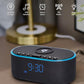 Odokee Wireless Charging Alarm Clock Radio: Qi Certified Fast Wireless Charger for iPhone Samsung - 10W Stereo Bluetooth Speaker - Dimmable Digital Clock with FM Radio for Bedroom Black