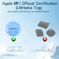 Ultrbeka Tracker 4 Pack Bluetooth Item Finder for iPhone – MFi Certified Smart Tracker Compatible with Apple Find My, Replaceable Battery, IP67 Waterproof Key Finder for Keys, Wallet, Luggage