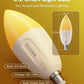 Govee E12 Led Bulb, Smart Light Bulbs Work with Matter, Alexa, Google Assistant, WiFi Candelabra Bulbs 40 Watt Equivalent, RGBWW Color Changing Light Bulb, 2.4GHz Only, 450 LM, 4 Pack