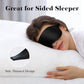 3D Eye Mask Sleep Mask for Men & Women, 100% Pressure-Free & Light Block-Out Eye Mask for Sleep with Easy Adjustable Strap, Night Eye Cover for Travel, Black