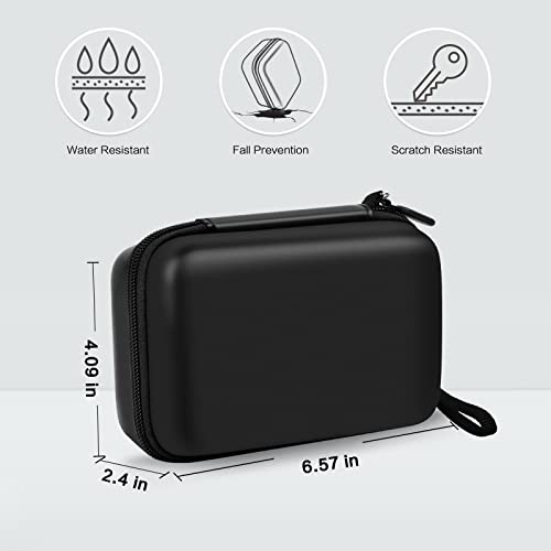 Againmore Hard Case Compatible with Analogue Pocket Handheld Game Console, Portable Mini Game Player Storage Bag for Video Games Cards, Charging Cable and Accessories (Box Only)-Black