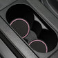 Yousheng 2PCS Bling Car Cup Coaster, Universal Holder Insert Rhinestone Anti Slip Silicone Accessories Suitable for Most Interior, Best Gift Women, Black and Pink