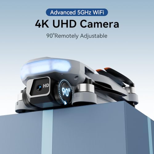 Drone with 4K Camera for Adults - B16 GPS Under 250g, Brushless Motor, Lightweight and Foldable RC Quadcopter for Beginners Toys Birthday Present, 50 Mins Long Flight