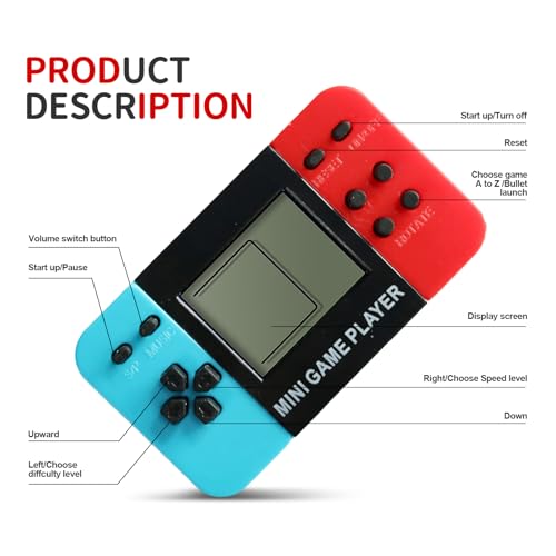 18Pcs Video Game Party Favors for Kids, Arcade Video Game Birthday Supplies Mini Gaming Console Keychain Classroom Prizes for Boys and Girls