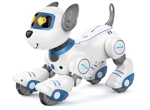 Robot Dog Toy for Kids 3-12: Remote Control Interactive Robot Puppy with Touch & Follow, Programmable Tricks, Dancing & Walking, Birthday Gift for Smart Boys & Girls