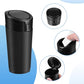 Car Trash Can Bin with Lid, 2 Packs Mini Leakproof Garbage Can for Vehicle, Cup Holder Trash Can, Small Trash Bin for Cars, Home, Bedroom, Office(Black)