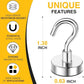 DIYMAG Magnetic Hooks, 30lbs+ Magnet Hook 2026 Cruise Cabin Ship Essentials Heavy Duty Strong Magnets Refrigerator Fridge Hanging for Classroom Beach Vacation Kitchen Grills Home 20 Pack (Silver)