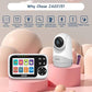 JUAN Baby Monitor with Camera and Audio, No WiFi 100% Private, 3500mAh Long Battery, 1000ft Range Connection, Remote Pan-Tilt-Zoom, Crystal Night Vision, 2-Way Talk for Newborn Infant