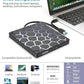 External CD DVD Drive,8 in 1 USB 3.0 and Type-C Disc Reader Writer Burner Player,Slim and Portable CD DVD +/-RW Optical Drive for PC Laptop Desktop MacBook Mac Windows Linux OS Apple (8 in 1)