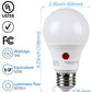 TORCHSTAR Dusk to Dawn Light Bulbs Outdoor, Sensor A19 LED Light Bulb, Auto on/Off Photocell Automatic for Outdoor Lighting, UL FCC DOE, 5000K, Pack of 4