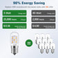 LED Microwave Light Bulbs Under Hood 40W Equivalent, E17 LED Bulb Dimmable for Range Hood, 3W 380 Lumens, LED Appliance Light Bulb Over Stove, Warm White 3000K, 2 Pack