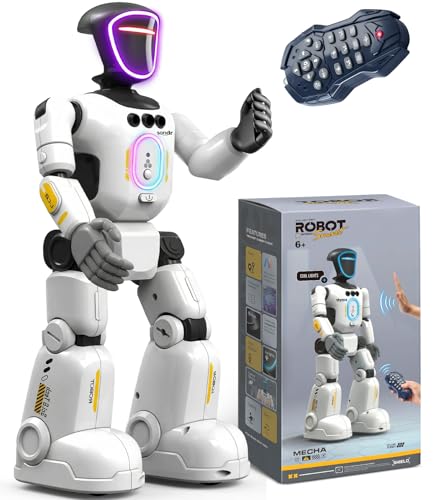 Robot Toy for Kids, Voice Recording&Playback Remote Control Robot, LED Faces Interactive Kids Toy with Gesture Sensing, Music Walking Dancing Birthday Gift for 4 5 6 7 8 9 10 11 12 Year Old Boys Girls