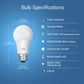 Feit Electric OM60/RGBW/CA/AG/3 60 Watt Equivalent WiFi Color Changing and Tunable White, Dimmable, No Hub Required, Alexa or Google Assistant A19 LED Smart Light Bulb, 3-Pack, Rgbw Multicolor, 60W