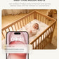 Momcozy Smart WiFi Baby Monitor with Camera and Audio, 5" 1080P Screen with Wall Mount, Motion & Cry Detection, Safe Fence,Clear Night Vision, 5000mAh Battery, 2-Way Talk, Photo & Video Recording,BM04