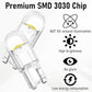 30 PCS Car 194 LED Bulbs, 168 2825 W5W T10 Wedge COB LED Replacement Bulb, 6000K License Plate Light Bulb, Error Free Interior Bulb for Dashboard Light, Dome Lights,License Plate Lights (White)