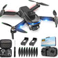 MSMV High-Resolution 4K HD Camera Drone, Wireless RC Toys for Boys Girls, One Button Return, Emergency Stop, Headless Mode, 360° Flips, 2 Batteries & Carrying Case for Kids Adults Beginners, Black