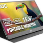 AOC 16T20 Portable Monitor 15.6" FHD 1080p IPS Display, USB-C x2, Mini HDMI, Built-in Speakers, Travel Monitor with Smart Cover, Compatible with Laptops, MacBook, Gaming Console Ready