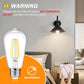 Ascher Vintage LED Edison Bulbs, 6W, Equivalent 60W, Non-Dimmable, High Brightness Cool White 4000K, ST58 Antique LED Filament Bulbs with 80+ CRI, E26 Medium Base, Clear Glass, Pack of 6