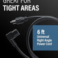 C2G 6FT Premium 90 Degree Replacement AC Power Cord - Durable Power Cable for TV, Computer, Monitor, Appliance & More (24240)