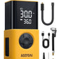 AstroAI Tire Inflator L7S Portable Air Compressor Cordless Bike Air Pump with Digital Dual Values Display, 150 PSI Car Tires Pump with LED Lights Air Pump for Auto, Motorcycles, Bikes, Balls