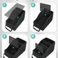 YOHOOLYO Car Seat Organizer Backseat Car Organizer with 4 Compartments, 4 Cup Holders and 7 Mesh Pockets for Front and Rear Seat, Black