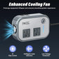 200W Car Power Inverter, FOVAL 12V DC to 110V AC Car Inverte with 4 USB Ports Car Outlet Adapter, Power Inverter for Vehicles, Car Plug Adapter Outlet for Laptop Computer Charger (Gray)