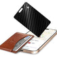 Wallet Tracker Card, Slim Rechargeable Bluetooth Item Locator, Smart Finder Compatible with Apple Find My for Wallet, Luggage, Passport, IP68 Waterproof (iOS Only) (Carbon Fiber Black)