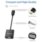 DisplayPort (DP) to VGA Adapter, Gold-Plated Display Port to VGA Adapter (Male to Female) Compatible with Computer, Desktop, Laptop, PC, Monitor, Projector, HDTV - Black