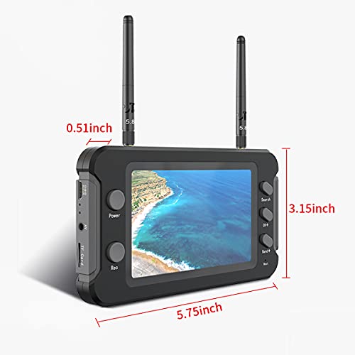 SoloGood FPV Monitor 4.3inch with DVR 5.8Ghz 40CH 800 x 480 IPS Drone Receiver Monitor for FPV Drone RC Cars