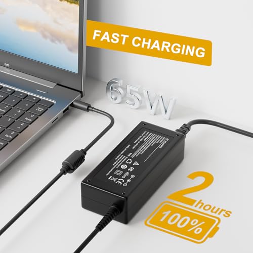 65W Charger Compatible with Inspiron 15 3520 3511 3530 3535 3501 3525 3000 3510 3540 3195 3520 5400 7590 3511 Laptop Power Supply Cord(Only for 4.5mmx3.0mm