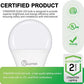 GU24 LED Light Bulb, 5000K Daylight, 9W(100W Equivalent), 800 Lumens, A19 Shape GU 24 LED Bulbs, Twist and Lock GU24 Pin Base with Two Prongs, Non-Dimmable, UL ETL Certificated(4-Pack)