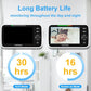 HelloBaby Upgrade 5’’ Baby Monitor with 30-Hour Battery, 2 Cameras Pan-Tilt-Zoom, 1000ft Range Video Audio Baby Monitor No WiFi, VOX, Night Vision, 2-Way Talk, 8 Lullabies and Temperature