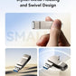 Lexar D40E 128GB Dual USB 3.2 Gen 1 Type-C Jump Drive, USB-C Flash Metal Housing Swivel Design Thumb Drive (Champagne Silver)