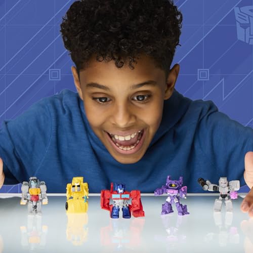 Transformers Tiny Turbo Changers 1.5" Mini Action Figures, Set of 5 Collectible Characters, Robot Toys for Ages 5+