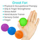 Vive Hand Therapy Squeeze Balls – Grip Strengthener & Exercise Set for Fingers, Wrists & Forearms (Arthritis, Carpal Tunnel, Stress Relief, Rehab Video App Included)